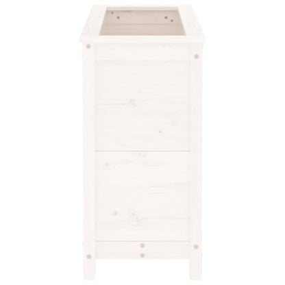 Hageplantekasse hvit 82,5x40x78 cm heltre furu