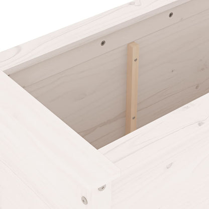 Hageplantekasse hvit 82,5x40x78 cm heltre furu