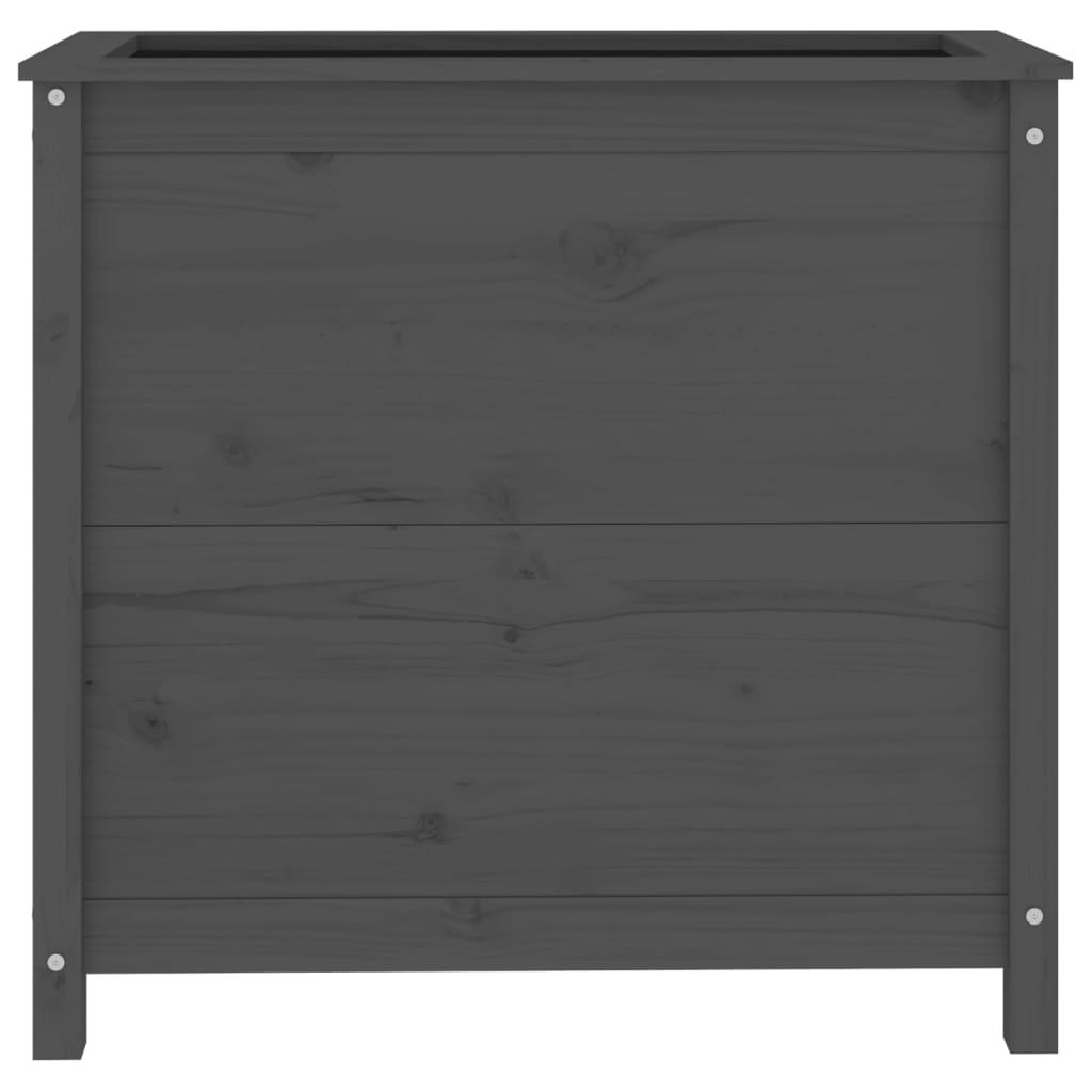 Hageplantekasse grå 82,5x40x78 cm heltre furu