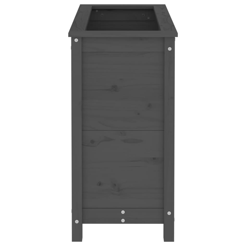 Hageplantekasse grå 82,5x40x78 cm heltre furu