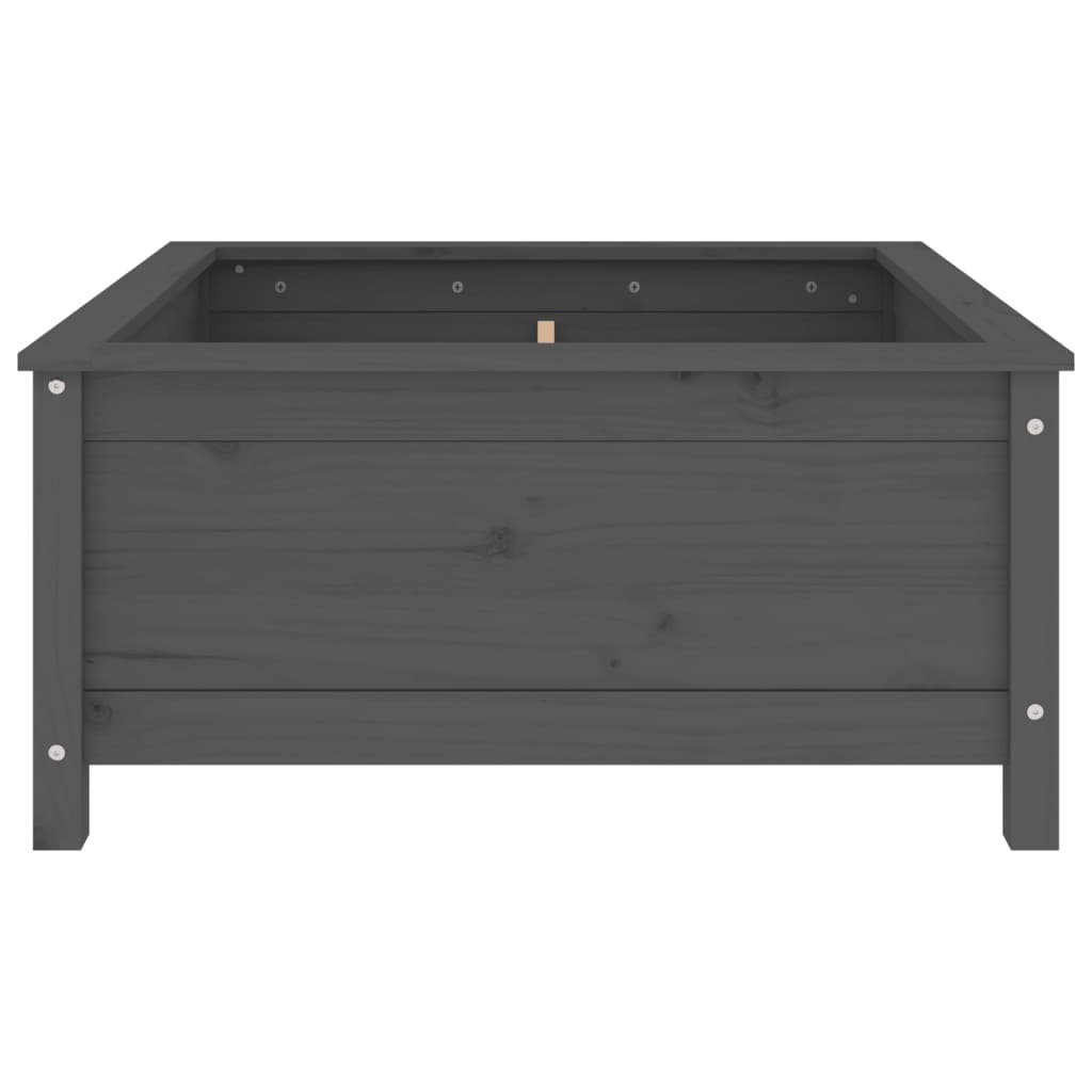 Hageplantekasse grå 82,5x82,5x39 cm heltre furu