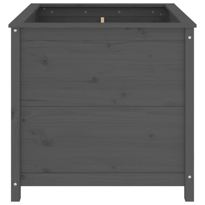 Hageplantekasse grå 82,5x82,5x78 cm heltre furu