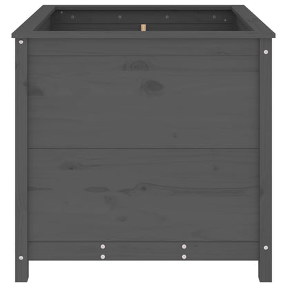 Hageplantekasse grå 82,5x82,5x78 cm heltre furu