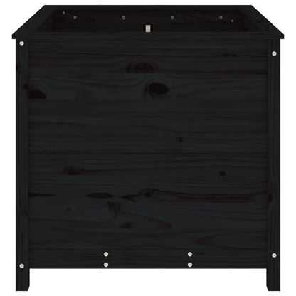 Hageplantekasse svart 82,5x82,5x78 cm heltre furu