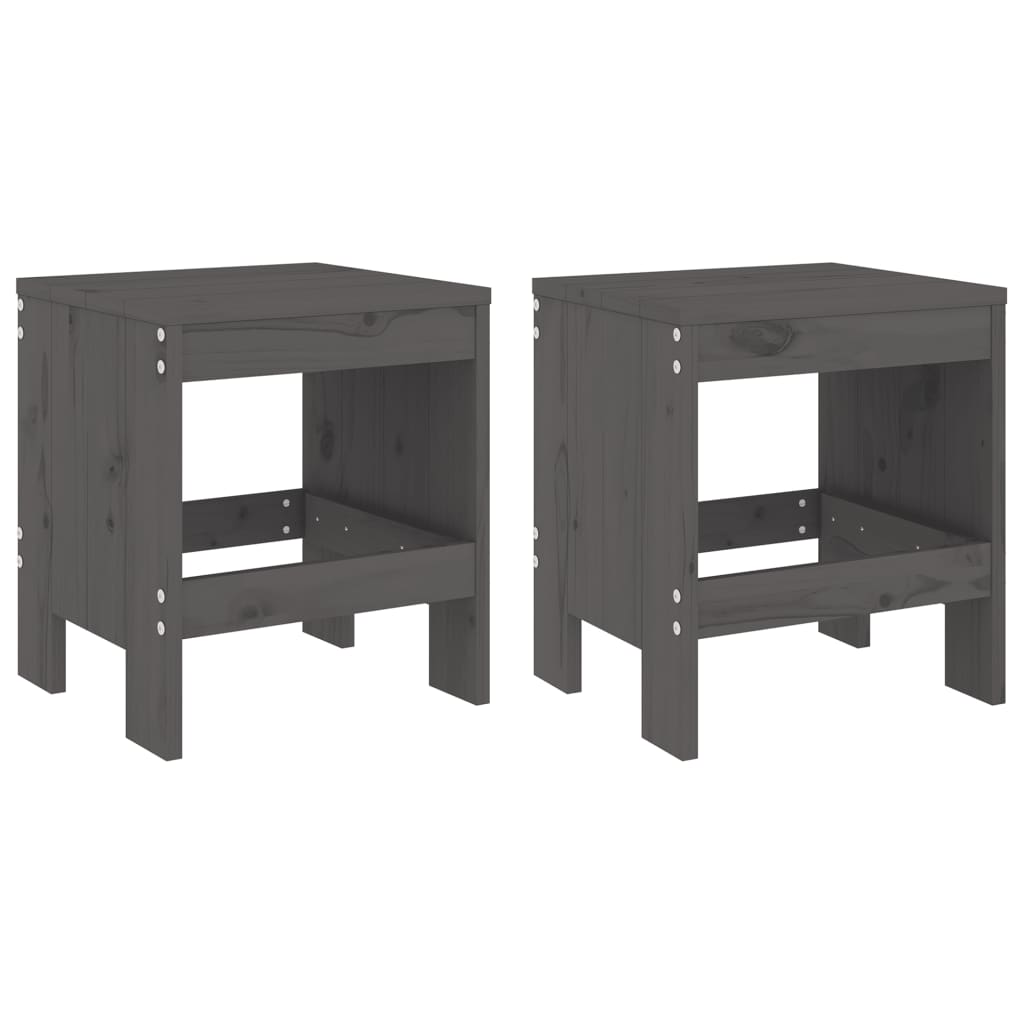 Hagekrakker 2 stk grå 40x36x45 cm heltre furu