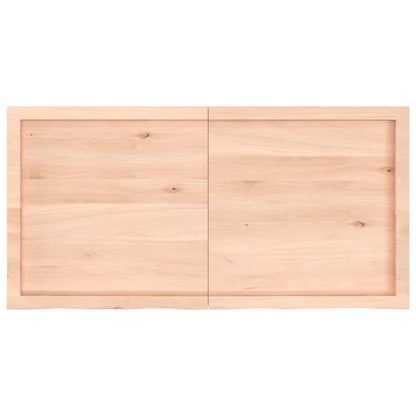 Benkeplate til bad 120x60x(2-4) cm ubehandlet heltre
