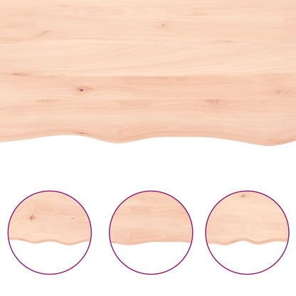 Benkeplate til bad 120x60x(2-4) cm ubehandlet heltre