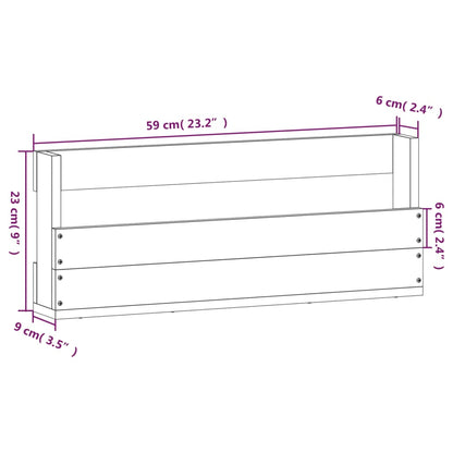 Veggmonterte skohyller 2 stk hvit 59x9x23 cm heltre furu