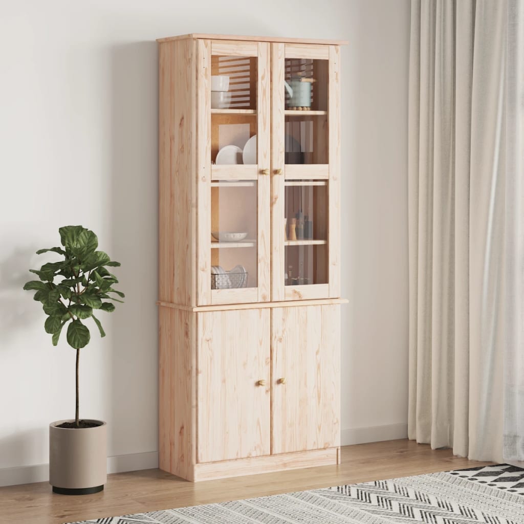 Vitrine ALTA 77x35x186,5 cm heltre furu