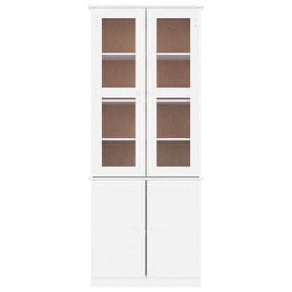 Vitrine ALTA hvit 77x35x186,5 cm heltre furu