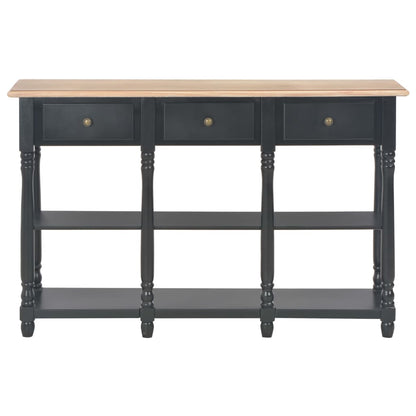 Konsollbord svart 110x30x76 cm konstruert tre