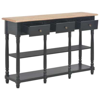 Konsollbord svart 110x30x76 cm konstruert tre