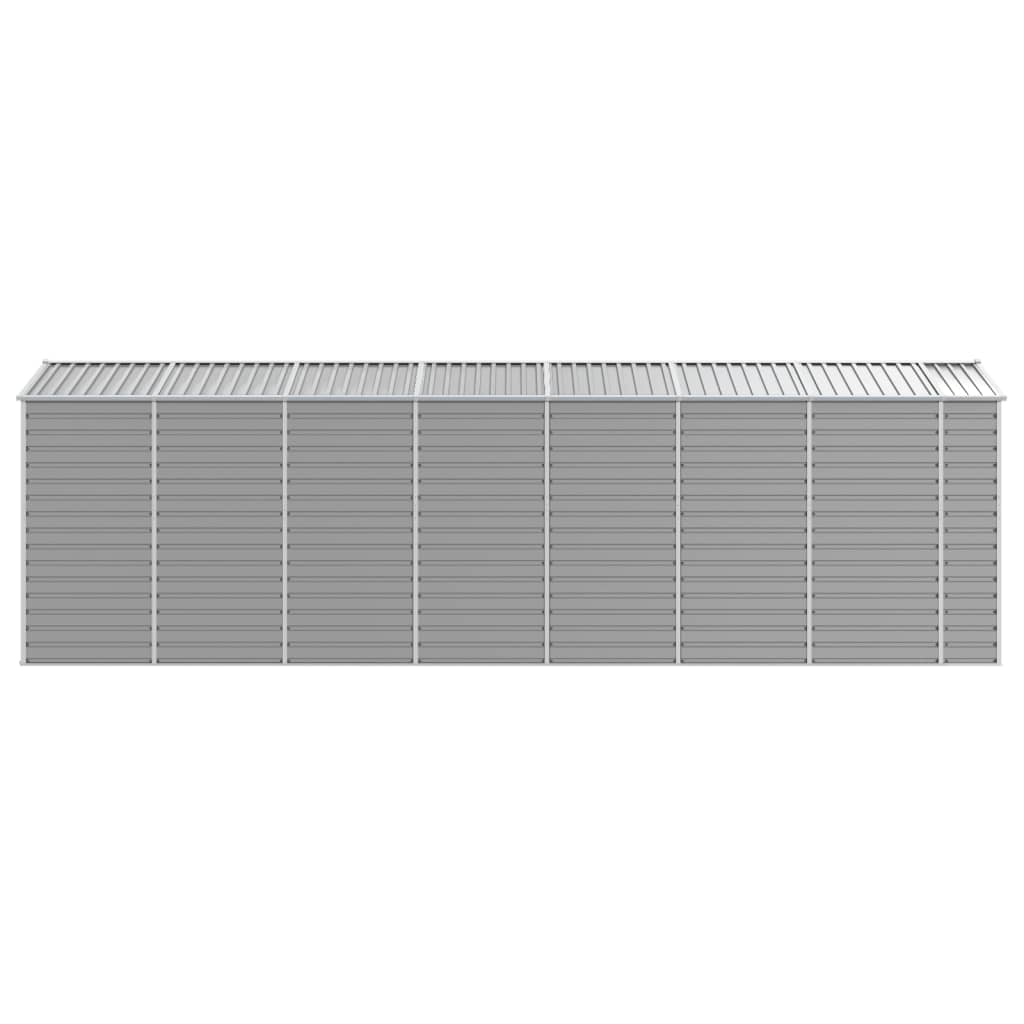 Hageskur lysegrå 191x640x198 cm galvanisert stål