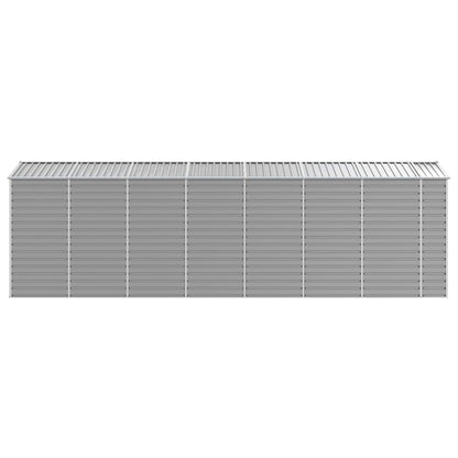 Hageskur lysegrå 191x640x198 cm galvanisert stål