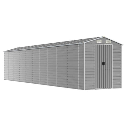 Hageskur lysegrå 191x895x198 cm galvanisert stål