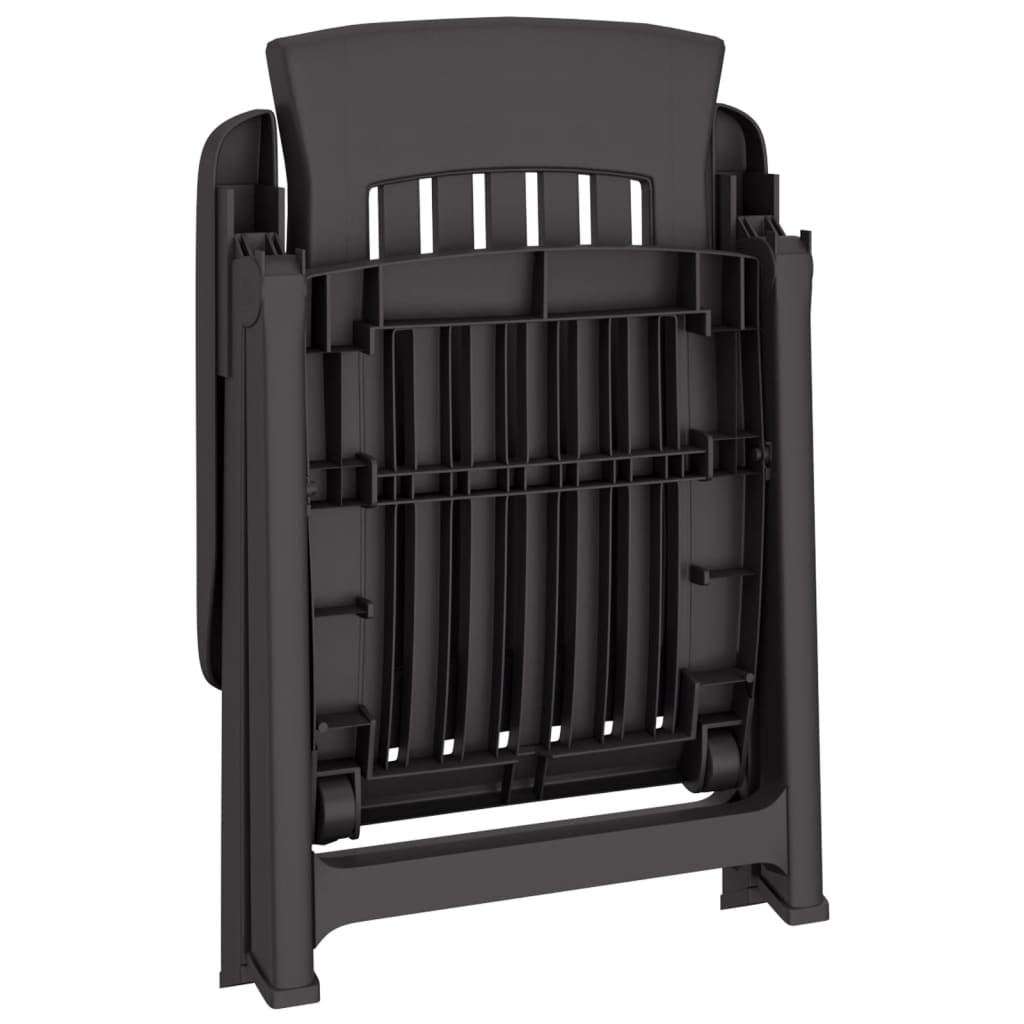 Hagelenestoler 2 stk antrasitt PP