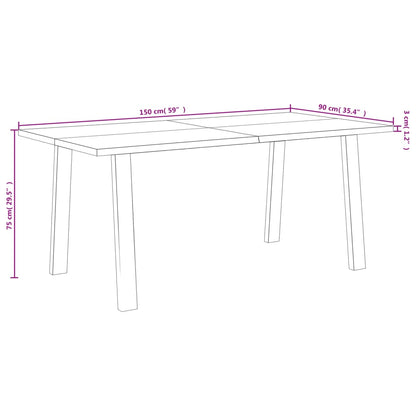 Spisebord 150x90x75 cm heltre akasie