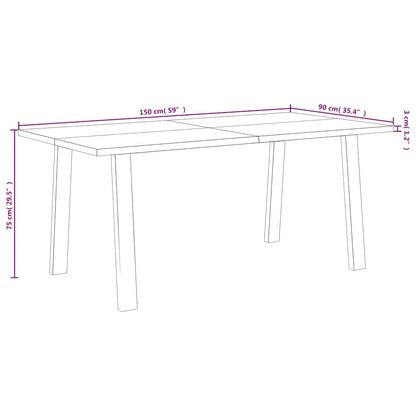Spisebord 150x90x75 cm heltre akasie