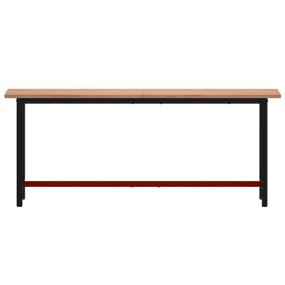 Arbeidsbenk 200x55x81,5 cm heltre bøk og metall