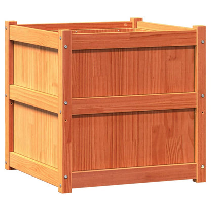 Hageplantekasse voksbrun 60x60x60 cm heltre furu