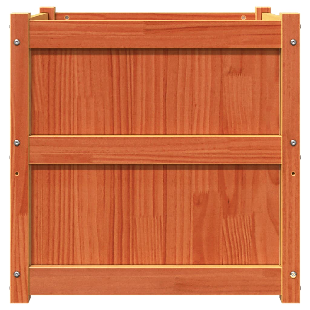 Hageplantekasse voksbrun 60x60x60 cm heltre furu