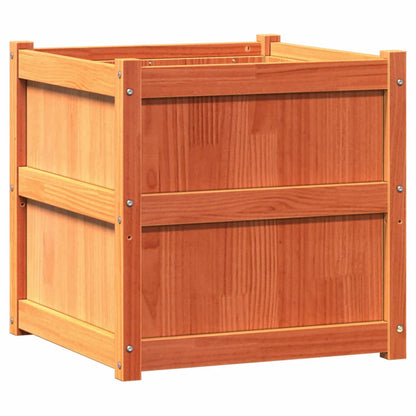 Hageplantekasse voksbrun 60x60x60 cm heltre furu