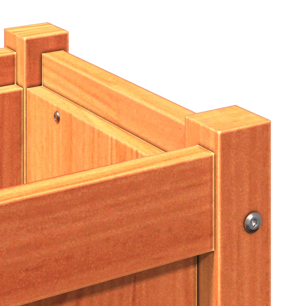 Hageplantekasse voksbrun 60x60x60 cm heltre furu