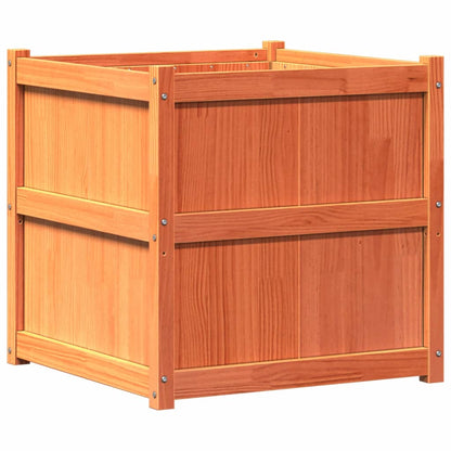 Hageplantekasse voksbrun 70x70x70 cm heltre furu