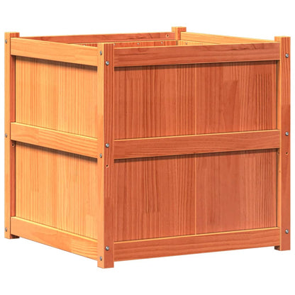 Hageplantekasse voksbrun 70x70x70 cm heltre furu