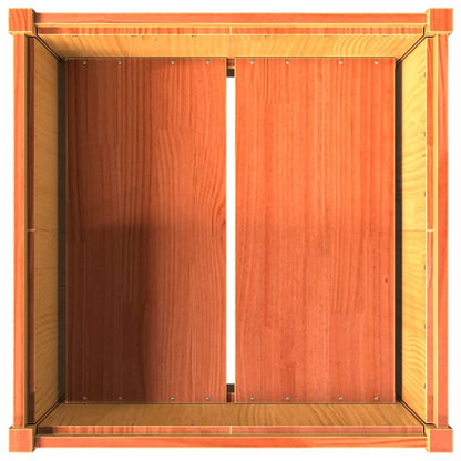 Hageplantekasse voksbrun 70x70x70 cm heltre furu