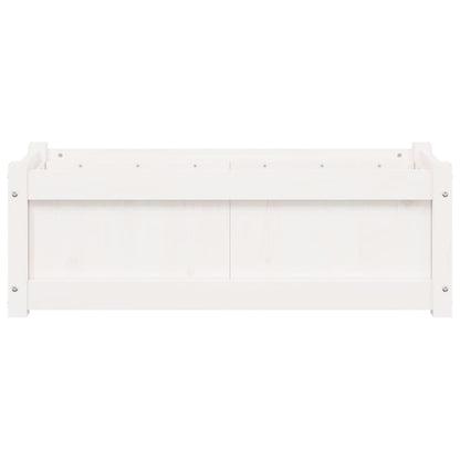 Hageplantekasse hvit 90x31x31 cm heltre furu