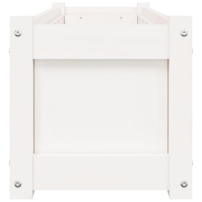 Hageplantekasse hvit 90x31x31 cm heltre furu