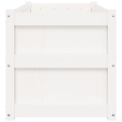 Hageplantekasse hvit 90x50x50 cm heltre furu