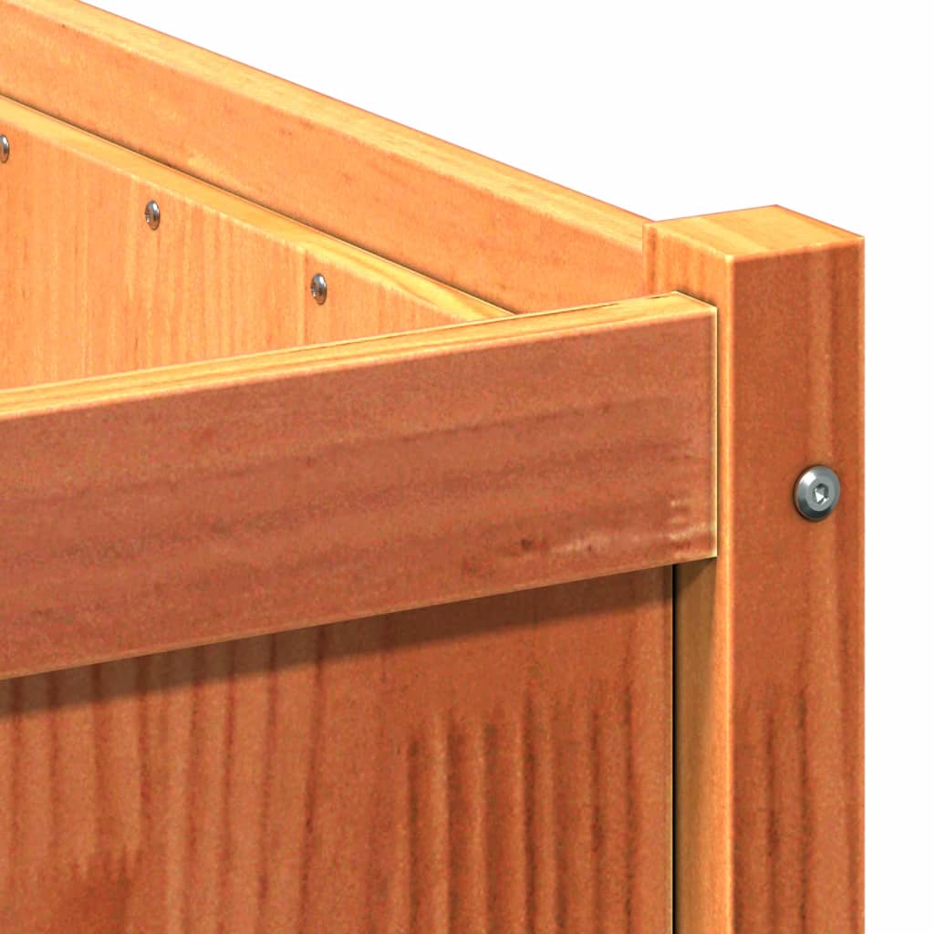 Hageplantekasse voksbrun 90x50x50 cm heltre furu