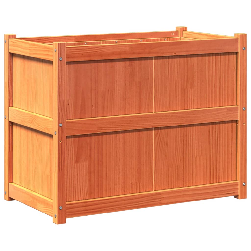 Hageplantekasse voksbrun 90x50x70 cm heltre furu