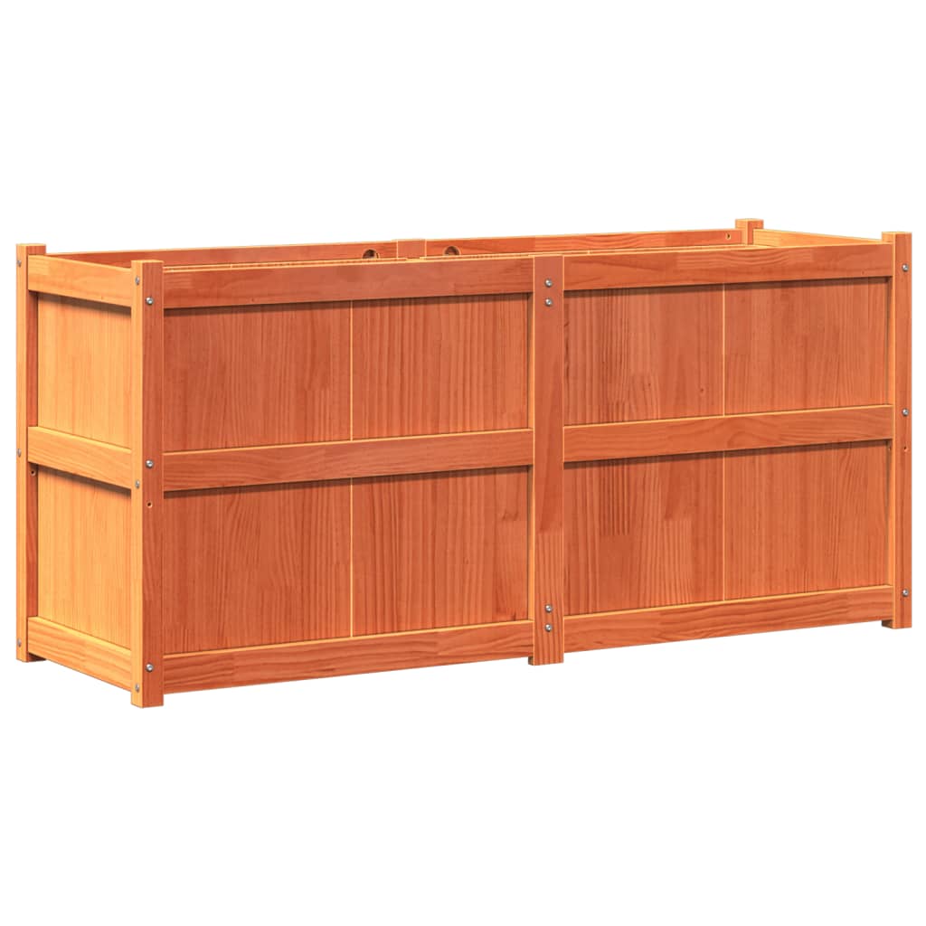 Hageplantekasse voksbrun 150x50x70 cm heltre furu