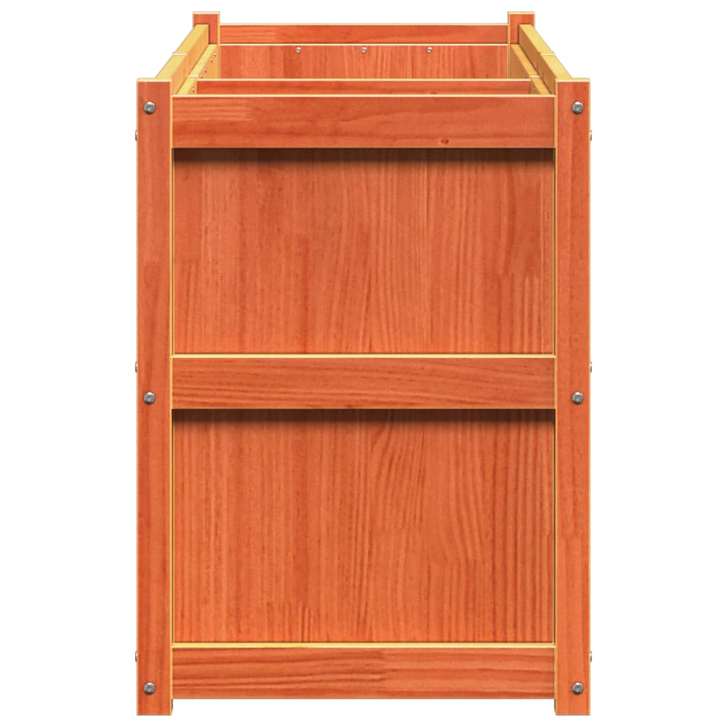 Hageplantekasse voksbrun 150x50x70 cm heltre furu