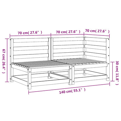 Hagesofa 2-seters impregnert furu