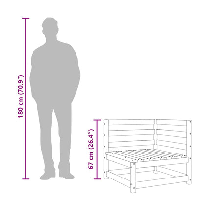 Hagesofa 3-seters heltre douglasgran