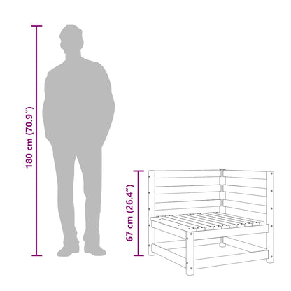 Hagesofa 3-seters impregnert furu