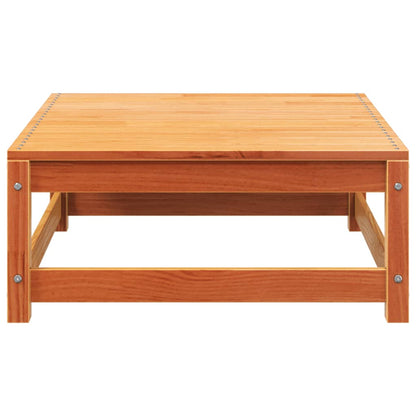 Hagesofa med fotskammel 2-seters voksbrun heltre furu