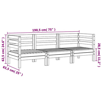 Hagesofa 3-seters heltre douglasgran