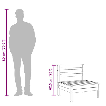 Hagesofa 3-seters heltre furu