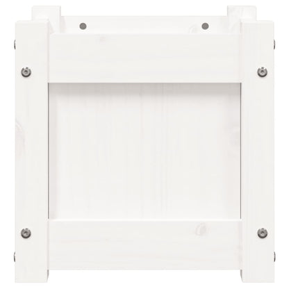 Hageplantekasse hvit 31x31x31 cm heltre furu