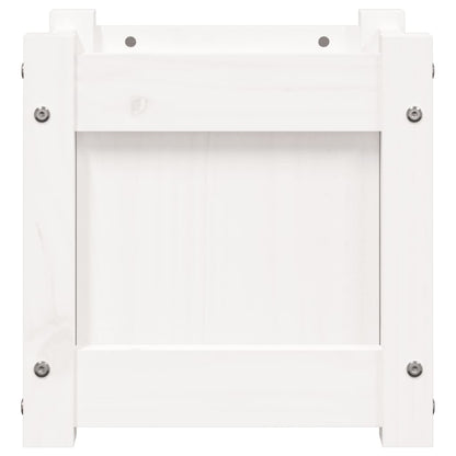 Hageplantekasse hvit 31x31x31 cm heltre furu