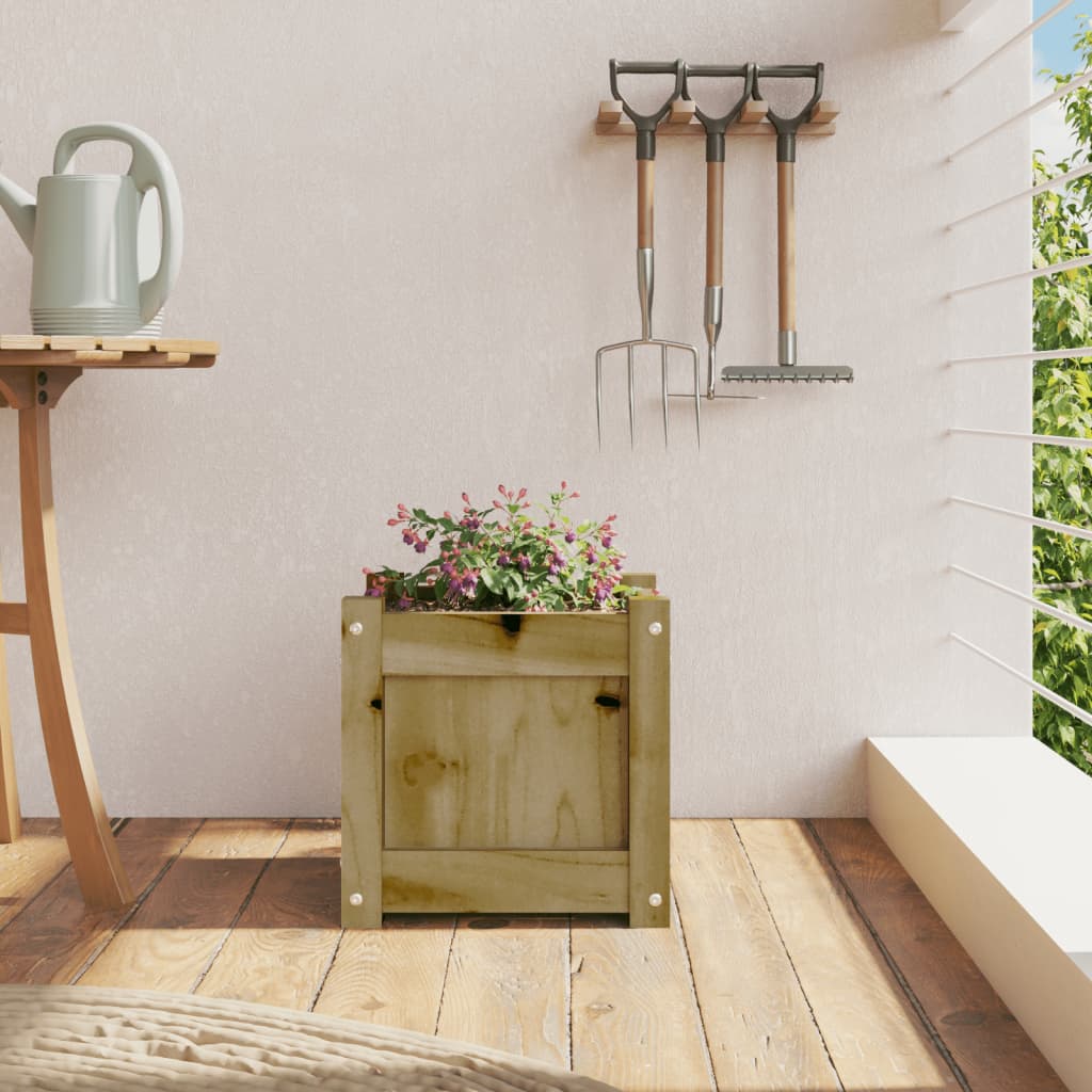 Hageplantekasse 31x31x31 cm impregnert furu