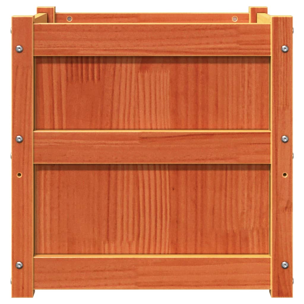 Hageplantekasse voksbrun 50x50x50 cm heltre furu