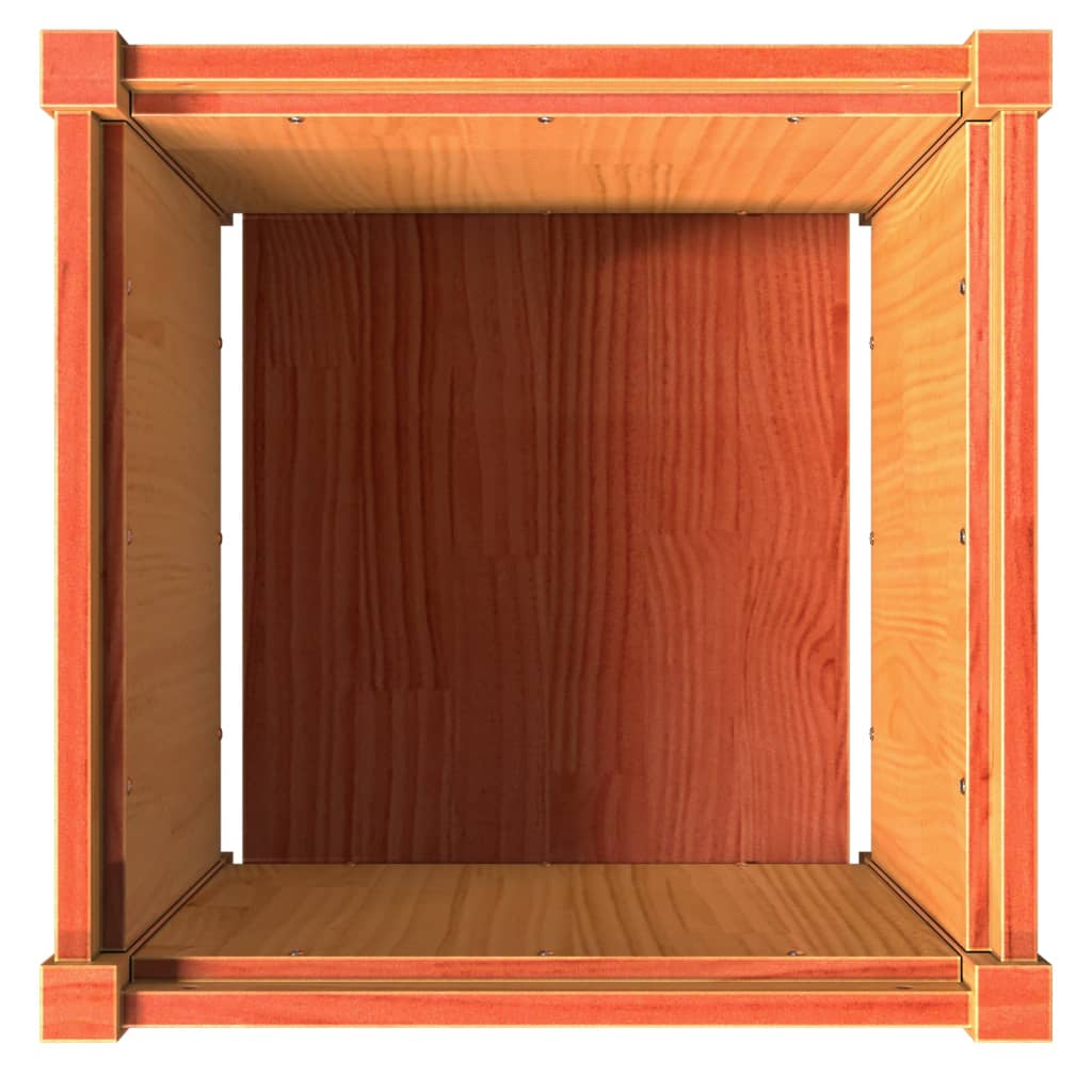 Hageplantekasse voksbrun 50x50x50 cm heltre furu