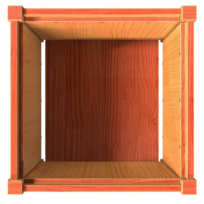 Hageplantekasse voksbrun 50x50x50 cm heltre furu