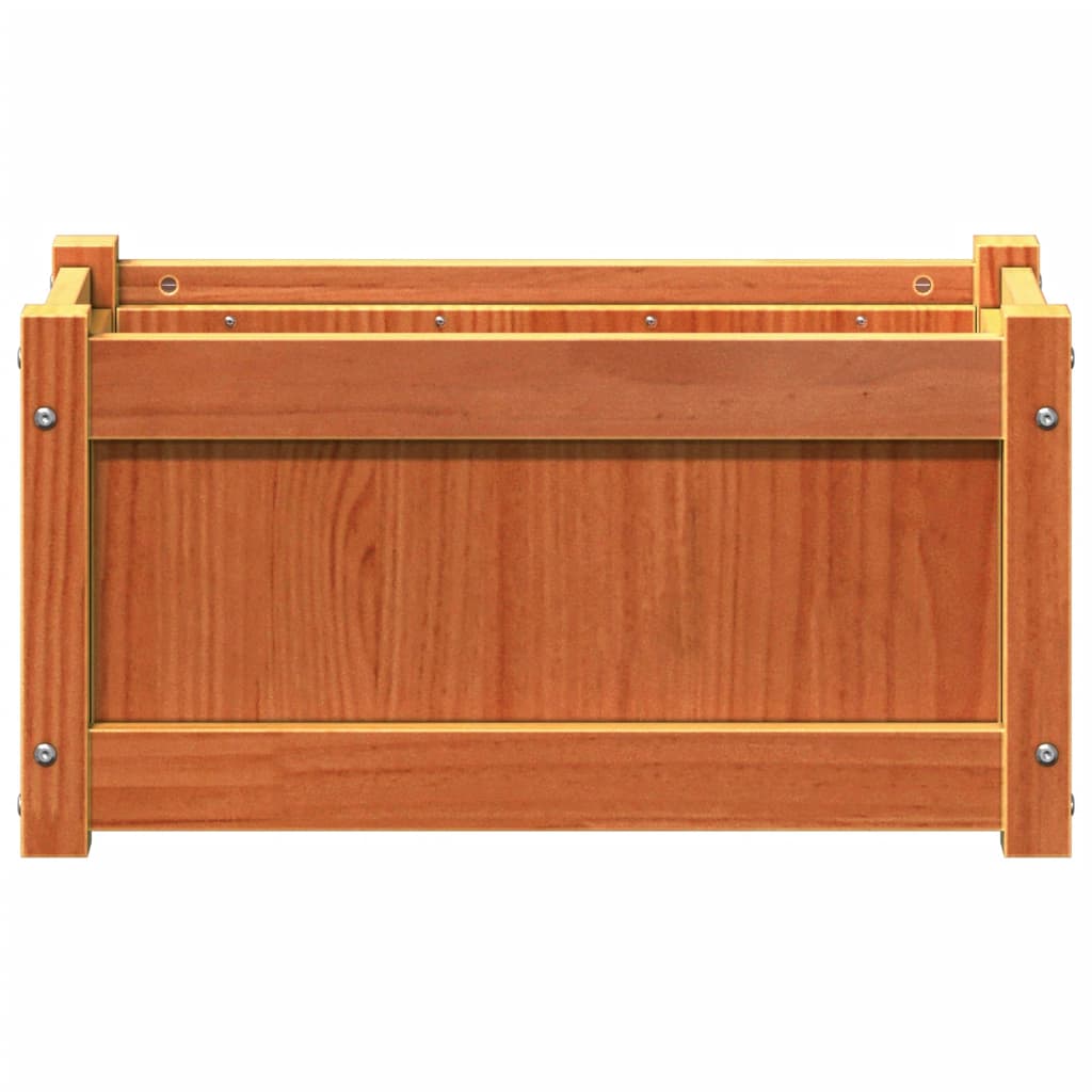 Hageplantekasse voksbrun 60x31x31 cm heltre furu